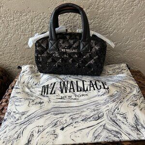 MZ Wallace Black Sequin mini Satchel-BRAND NEW
